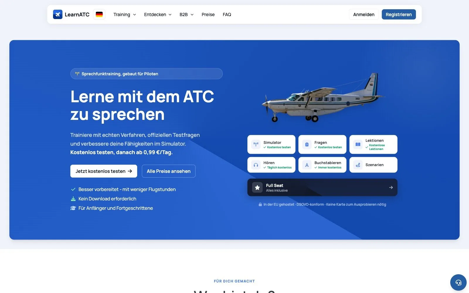 LearnATC - Lernplattform für Flugfunk mit KI-Simulator, Web und App